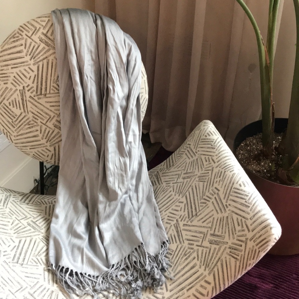 Gray Cashmere Scarf